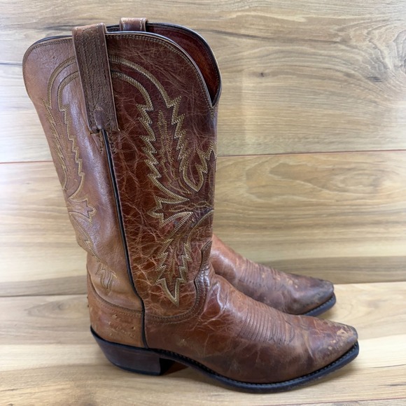 Lucchese Other - Lucchese 1883 Brown Leather Snip Toe Mens 8.5 D Western Cowboy Rodeo Ranch
